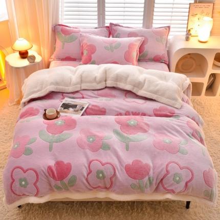 91家纺网 家纺一手货源 找家纺 （总）同田家纺 2023年新款雪花绒&amp;羊羔绒四件套