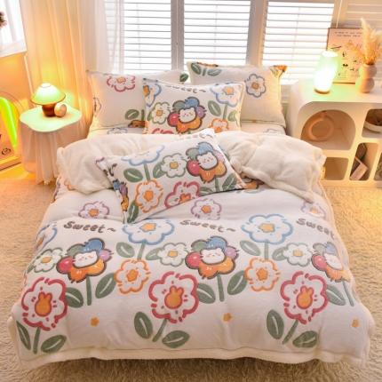 91家纺网 家纺一手货源 找家纺 （总）同田家纺 2023年新款雪花绒&amp;羊羔绒四件套