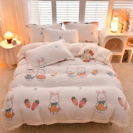 91家纺网 家纺一手货源 找家纺 （总）同田家纺 2023年新款雪花绒&amp;羊羔绒四件套