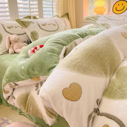 川悦生活 2023新款立体雪花绒单被套 好运熊熊