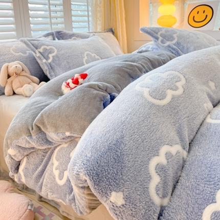 川悦生活 2023新款立体雪花绒单被套 奶味云朵