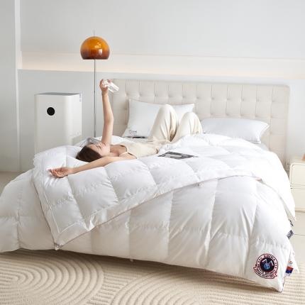 91家纺网 家纺一手货源 找家纺 新款95%优质白鹅绒全棉羽绒被子母被