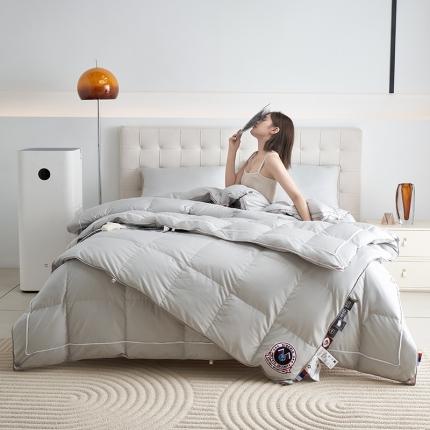 91家纺网 家纺一手货源 找家纺 新款95%优质白鹅绒全棉羽绒被子母被