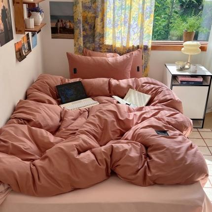 91家纺网 家纺一手货源 找家纺 （总）佰亿莱 2024新款全棉无印风水洗棉学生宿舍三件套四件套