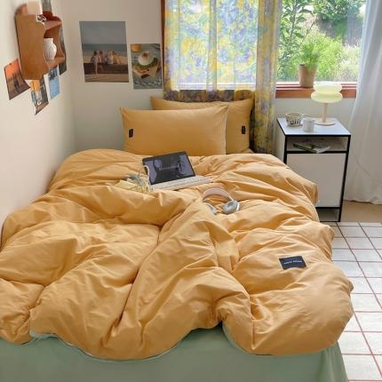 91家纺网 家纺一手货源 找家纺 （总）佰亿莱 2024新款全棉无印风水洗棉学生宿舍三件套四件套