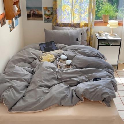 91家纺网 家纺一手货源 找家纺 （总）佰亿莱 2024新款全棉无印风水洗棉学生宿舍三件套四件套