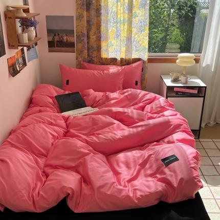 91家纺网 家纺一手货源 找家纺 （总）佰亿莱 2024新款全棉无印风水洗棉学生宿舍三件套四件套