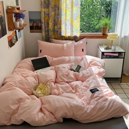 91家纺网 家纺一手货源 找家纺 （总）佰亿莱 2024新款全棉无印风水洗棉学生宿舍三件套四件套