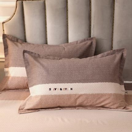 91家纺网 家纺一手货源 找家纺 总-2024新款典雅系全棉活性磨毛单品枕套单件 纯棉磨毛枕套加厚单枕套