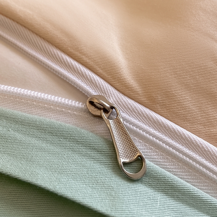 91家纺网 家纺一手货源 找家纺 欧冠 2023秋冬保暖60S全棉刺绣拼接菲曼系列四件套 菲曼-薄荷绿