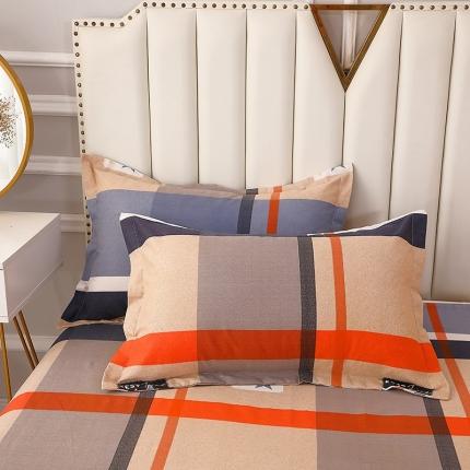 晶缦  2023新款典雅系全棉活性磨毛多规格单品四件套-枕套 铂金时代灰