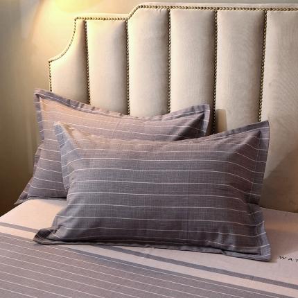 晶缦  2023新款典雅系全棉活性磨毛多规格单品四件套-枕套 沃森