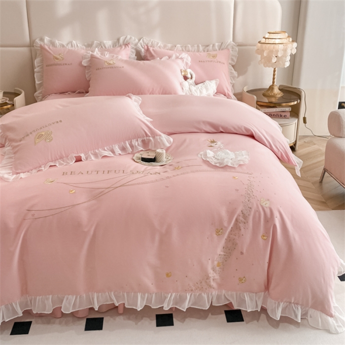 91家纺网 家纺一手货源 找家纺 （总）欧冠 2023新款全棉斯洛琪四件套系列