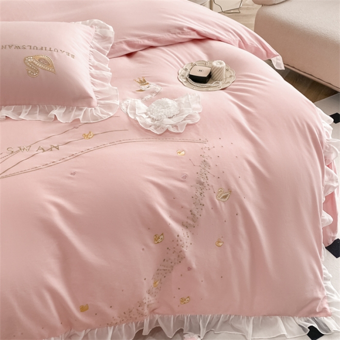 91家纺网 家纺一手货源 找家纺 （总）欧冠 2023新款全棉斯洛琪四件套系列