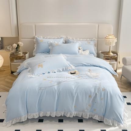 欧冠 2023新款全棉斯洛琪四件套系列 斯洛琪-蓝