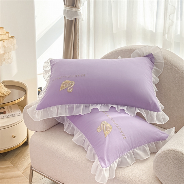 91家纺网 家纺一手货源 找家纺 欧冠 2023新款全棉斯洛琪四件套系列 斯洛琪-紫