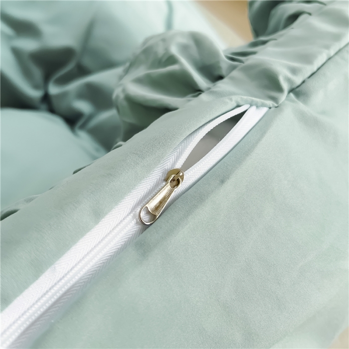 91家纺网 家纺一手货源 找家纺 十个点 2024新款水洗棉磨毛夹棉纤缝床裙套件星辰系列-四件套 水兰