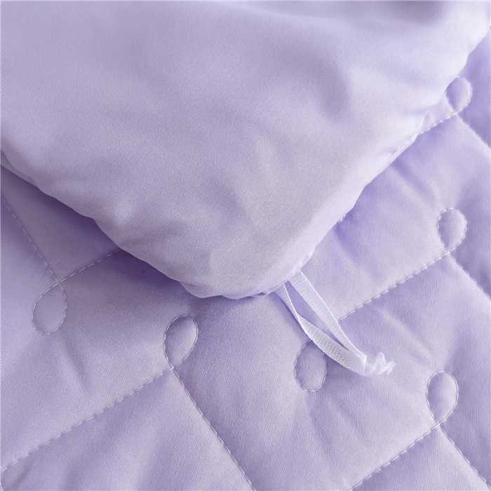 91家纺网 家纺一手货源 找家纺 十个点 2024新款水洗棉磨毛星辰单品套件系列单床裙 紫色