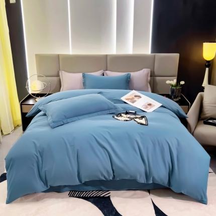 91家纺网 家纺一手货源 找家纺 名优 2024新款13376铂金新疆长绒棉四件套 宾利蓝