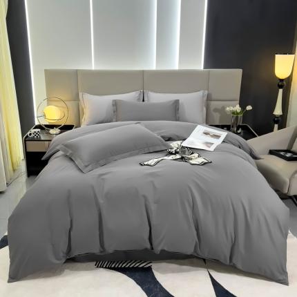 91家纺网 家纺一手货源 找家纺 名优 2024新款13376铂金新疆长绒棉四件套  雅丹黑