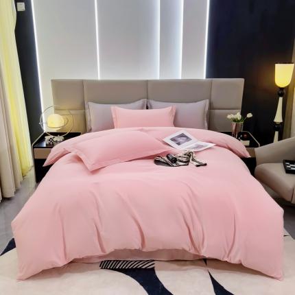 91家纺网 家纺一手货源 找家纺 名优 2024新款13376铂金新疆长绒棉四件套 北欧粉