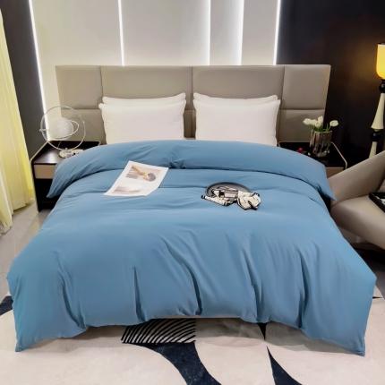 91家纺网 家纺一手货源 找家纺 名优 2024新款13376铂金新疆长绒棉单品被套 宾利蓝