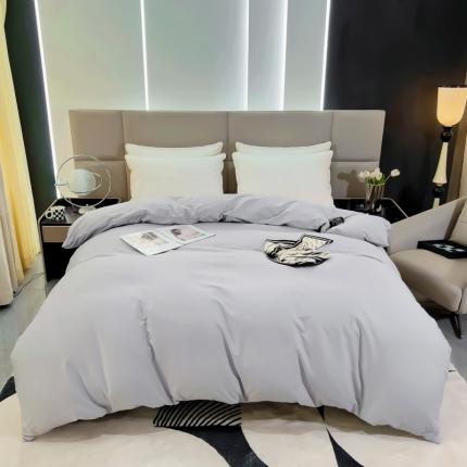 91家纺网 家纺一手货源 找家纺 名优 2024新款13376铂金新疆长绒棉单品被套 时空灰