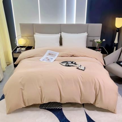 91家纺网 家纺一手货源 找家纺 名优 2024新款13376铂金新疆长绒棉单品被套 奶咖