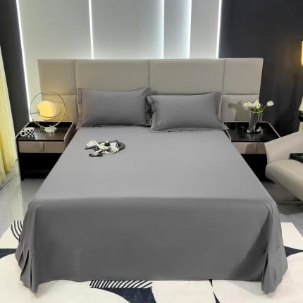 91家纺网 家纺一手货源 找家纺 名优 2024新款13376铂金新疆长绒棉单品床单  雅丹黑