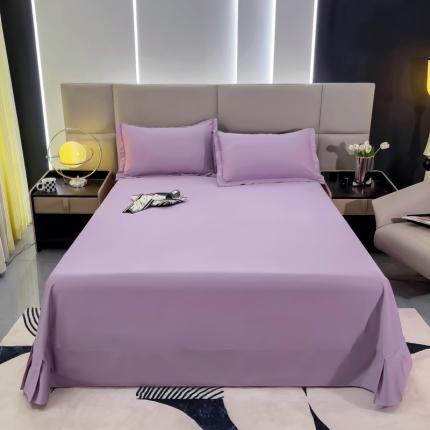 91家纺网 家纺一手货源 找家纺 名优 2024新款13376铂金新疆长绒棉单品床单 加仑紫