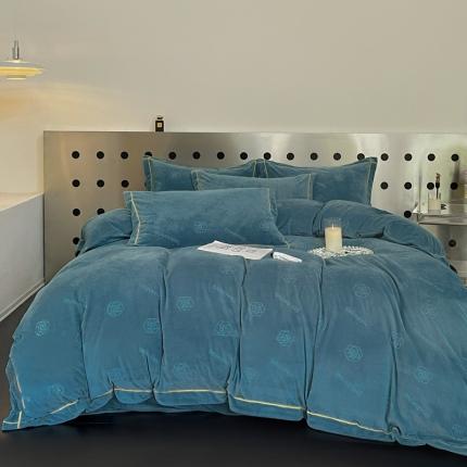 91家纺网 家纺一手货源 找家纺 （总）慕希 2024新款一字秀牛奶绒婴儿绒保暖绒四件套