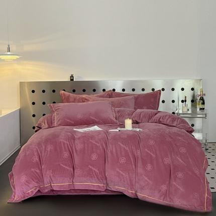 91家纺网 家纺一手货源 找家纺 （总）慕希 2024新款一字秀牛奶绒婴儿绒保暖绒四件套