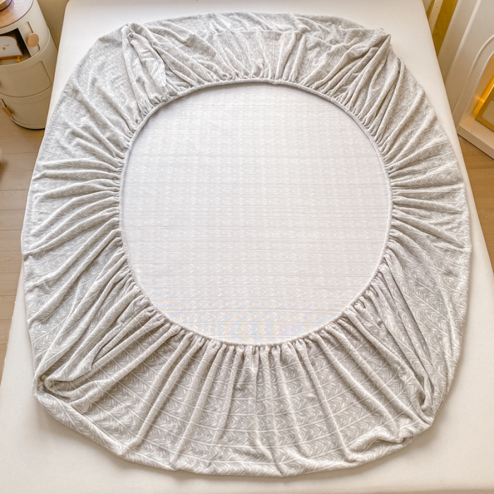 91家纺网 家纺一手货源 找家纺 欧邦 新款印花牛奶绒单品床笠 北欧