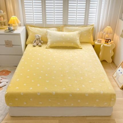 91家纺网 家纺一手货源 找家纺 欧邦 新款印花牛奶绒单品床笠 花期