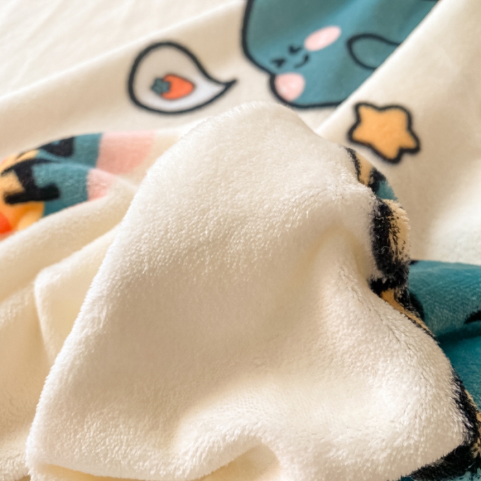 91家纺网 家纺一手货源 找家纺 欧邦 新款印花牛奶绒单品床笠 恐龙家族