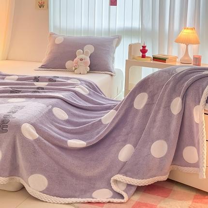 91家纺网 家纺一手货源 找家纺 （总）川悦生活 2023新款高克重宽边菠萝格双面包边雪花绒毛毯