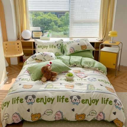 91家纺网 家纺一手货源 找家纺 （总）时年 2023新款全棉印花优选系列四件套【充值会员优惠5元】