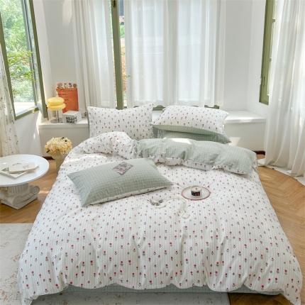 91家纺网 家纺一手货源 找家纺 时年 2023新款全棉印花优选系列四件套 小米花