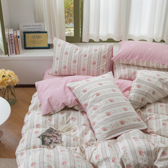 91家纺网 家纺一手货源 找家纺 （总）时年 2023新款全棉印花优选系列四件套【充值会员优惠5元】