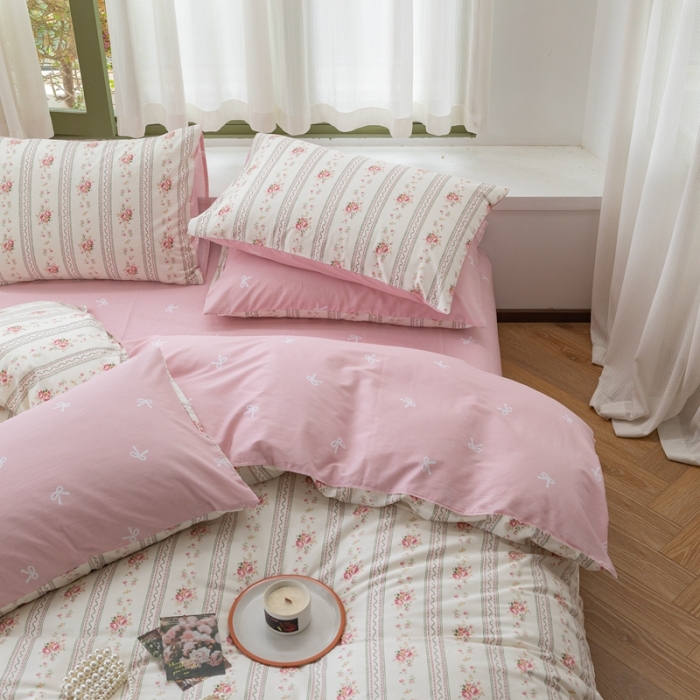 91家纺网 家纺一手货源 找家纺 （总）时年 2023新款全棉印花优选系列四件套【充值会员优惠5元】