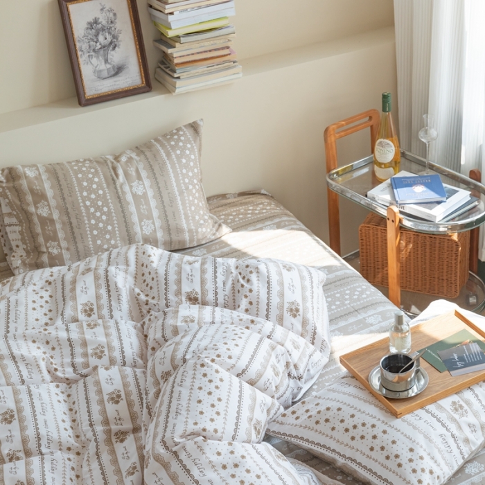 91家纺网 家纺一手货源 找家纺 时年 2023新款全棉印花优选系列四件套 菲尔庄园