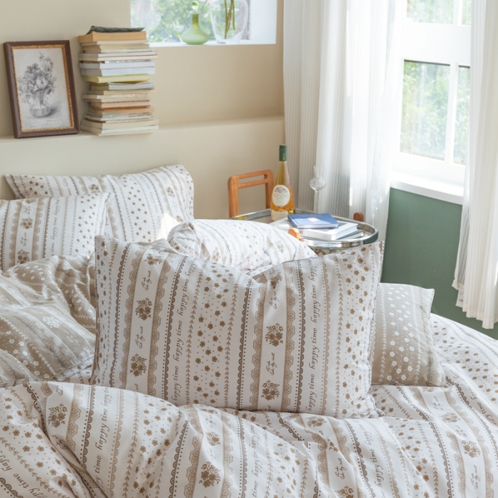 91家纺网 家纺一手货源 找家纺 时年 2023新款全棉印花优选系列四件套 菲尔庄园