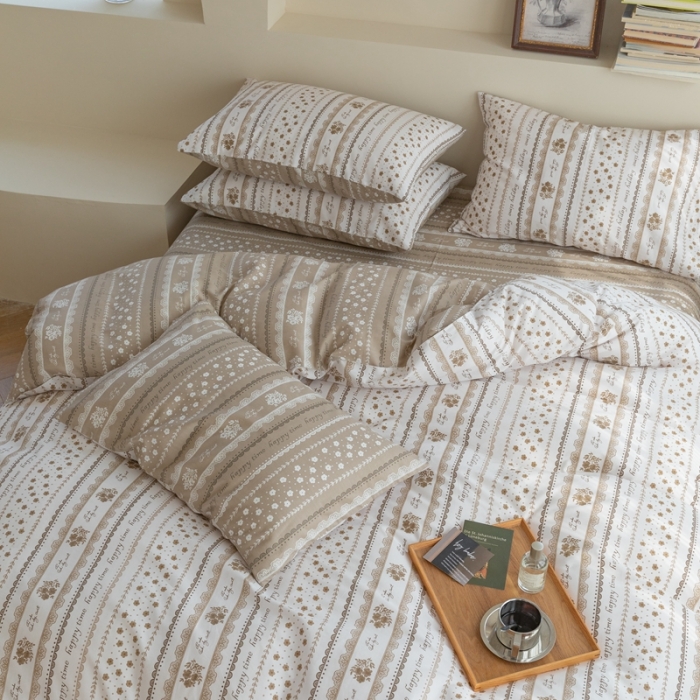 91家纺网 家纺一手货源 找家纺 时年 2023新款全棉印花优选系列四件套 菲尔庄园