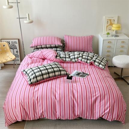 时年 2023新款全棉印花优选系列四件套 粉调