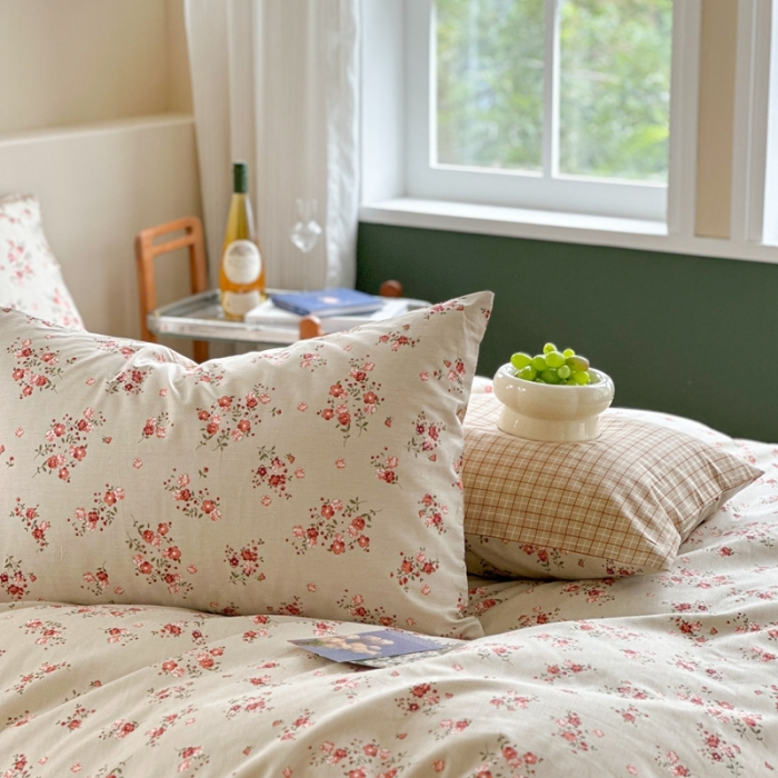 91家纺网 家纺一手货源 找家纺 时年 2023新款全棉印花优选系列四件套 花绣