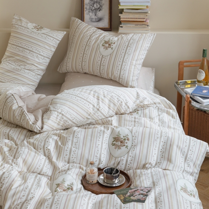 91家纺网 家纺一手货源 找家纺 时年 2023新款全棉印花优选系列四件套 卡茜欧