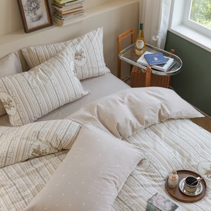 91家纺网 家纺一手货源 找家纺 时年 2023新款全棉印花优选系列四件套 卡茜欧