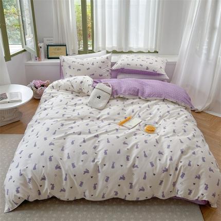 时年 2023新款全棉印花优选系列四件套 浪漫小兔