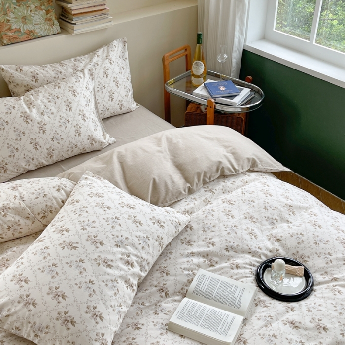 91家纺网 家纺一手货源 找家纺 时年 2023新款全棉印花优选系列四件套 曼塔