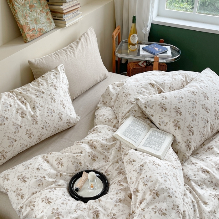 91家纺网 家纺一手货源 找家纺 时年 2023新款全棉印花优选系列四件套 曼塔